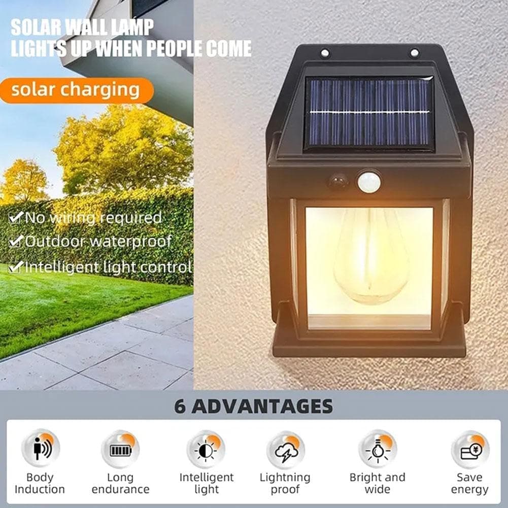 Outdoor Solar Lamp, Solar Tungsten Filament Lamp, Waterproof Intelligent Induction Lantern, Wireless Dusk to Dawn Porch Light, Outdoor Wall Light with Motion Sensor, Courtyard Garden Villa Lighting Night Light, Sunlight Prowered Motion Sensor Lamp Outdoor Solar Lamp, Solar Tungsten Filament Lamp, Waterproof Intelligent Induction Lantern, Wireless Dusk to Dawn Porch Light, Outdoor Wall Light with Motion Sensor, Courtyard Garden Villa Lighting Night Light, Sunlight Prowered Motion Sensor Lamp